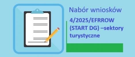 Ogłoszenie o naborze wniosków 4/2025/EFRROW (START DG) – sektory turystyczne